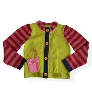 Matilda Jane Little Shopper Sweater Cardigan Buttons Stripes Girls 6